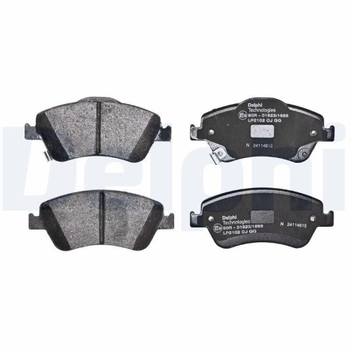 DELPHI LP2102 Bremsbelagsatz, Scheibenbremse f&uuml;r TOYOTA, Vorderachse
