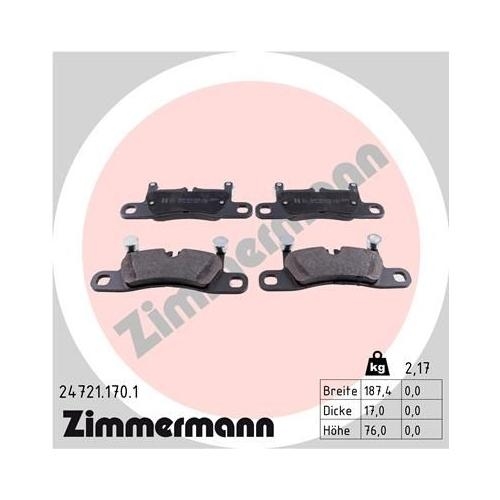 Bremsscheibe ZIMMERMANN 600.3229.20 COAT Z f&uuml;r PORSCHE VAG, Hinterachse