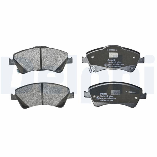 DELPHI LP2104 Bremsbelagsatz, Scheibenbremse f&uuml;r TOYOTA, Vorderachse