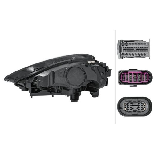 HELLA Hauptscheinwerfer 1EX 014 690-061 für PORSCHE, rechts