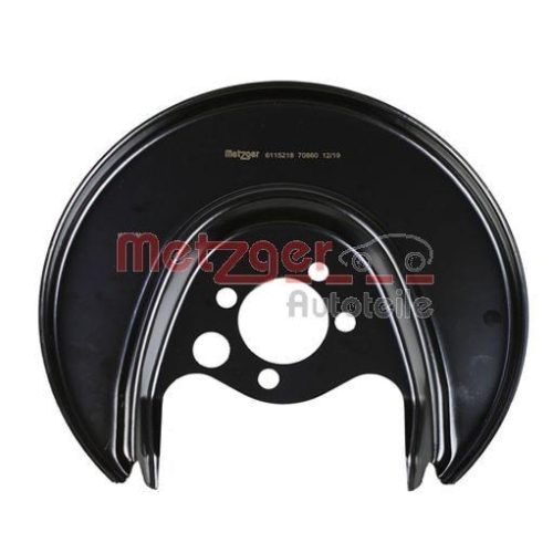 Spritzblech, Bremsscheibe METZGER 6115218 f&uuml;r VAG, Hinterachse rechts