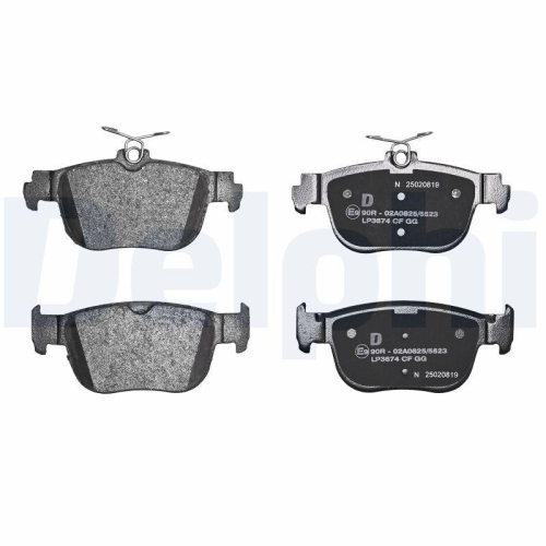 DELPHI LP3674 Bremsbelagsatz, Scheibenbremse f&uuml;r AUDI FORD SEAT SKODA VW CUPRA
