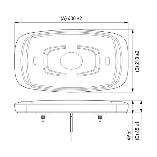 HELLA Warnleuchte 2RL 014 565-011 f&uuml;r, Anbau