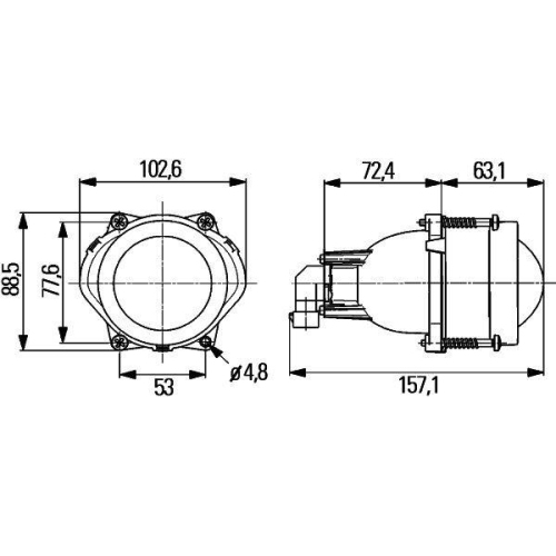 HELLA Hauptscheinwerfer 1BL 998 570-001 für AEBI CLAAS HAKO AHLMANN KTM ISEKI