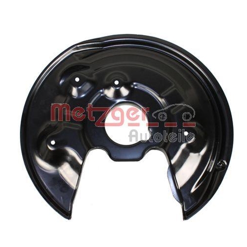 Spritzblech, Bremsscheibe METZGER 6115221 für VAG, Hinterachse links