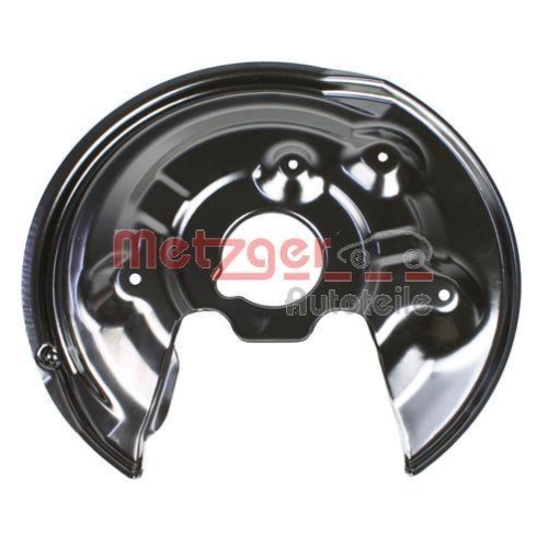 Spritzblech, Bremsscheibe METZGER 6115222 f&uuml;r VAG, Hinterachse rechts