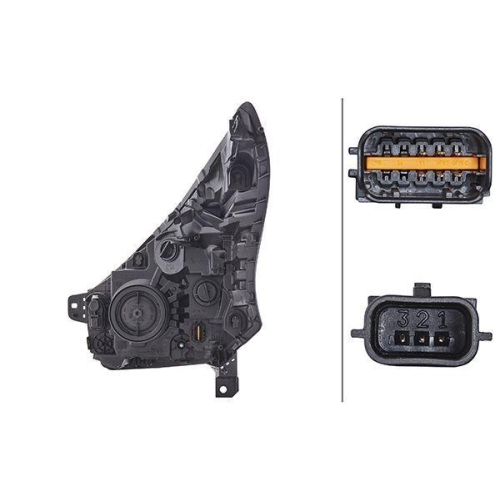 HELLA Hauptscheinwerfer 1LE 011 410-441 für RENAULT, rechts
