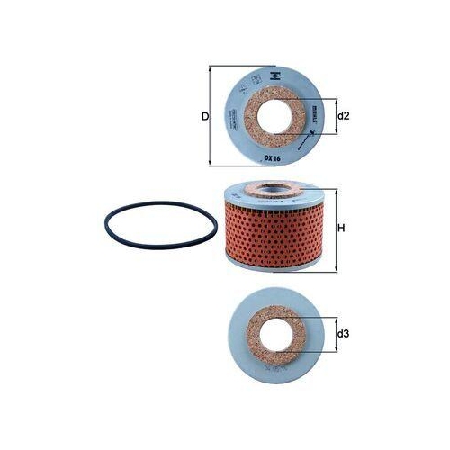 Ölfilter KNECHT OX 16D für BEDFORD GMC ROVER TALBOT TRIUMPH VOLVO CASE IH