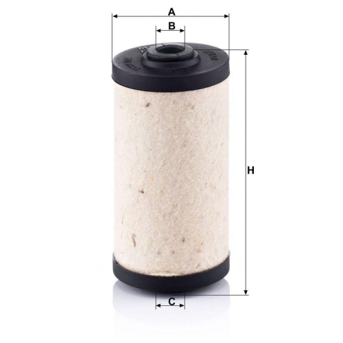 Kraftstofffilter MANN-FILTER BFU 707 f&uuml;r FORD HANOMAG HENSCHEL IVECO LEYLAND MWM