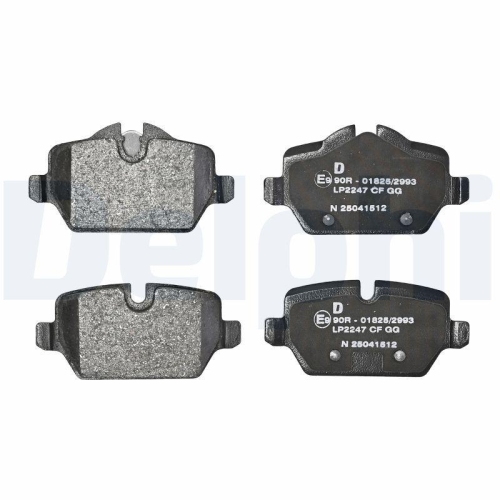 DELPHI LP2247 Bremsbelagsatz, Scheibenbremse f&uuml;r MINI, Hinterachse