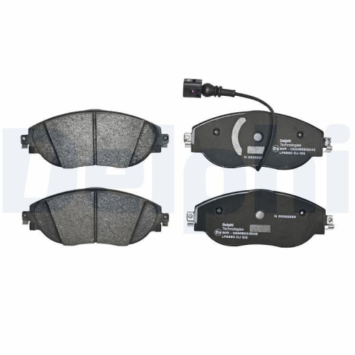 DELPHI LP2250 Bremsbelagsatz, Scheibenbremse f&uuml;r SEAT SKODA VW, Vorderachse