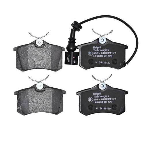 DELPHI LP1815 Bremsbelagsatz, Scheibenbremse für AUDI SEAT SKODA VW, Hinterachse