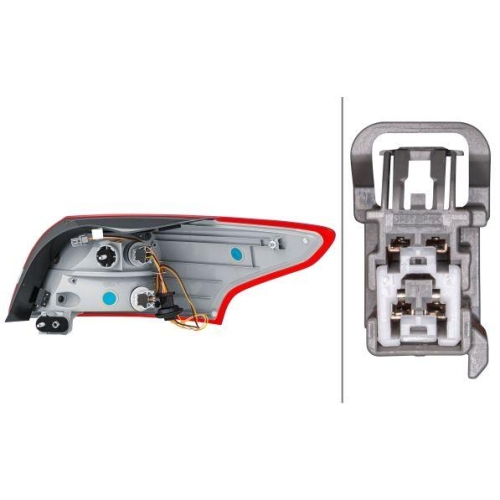 HELLA Heckleuchte 2SD 354 828-031 für FORD, links