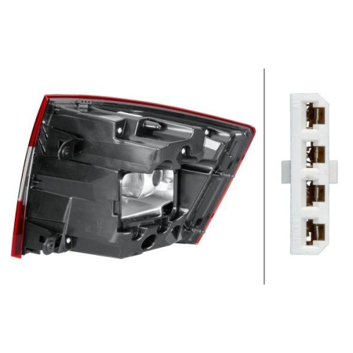 HELLA Heckleuchte 9EL 354 848-031 für SKODA VW, links