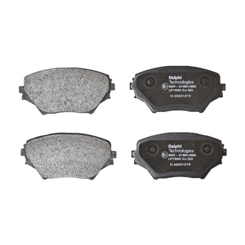 DELPHI LP1632 Bremsbelagsatz, Scheibenbremse f&uuml;r TOYOTA, Vorderachse