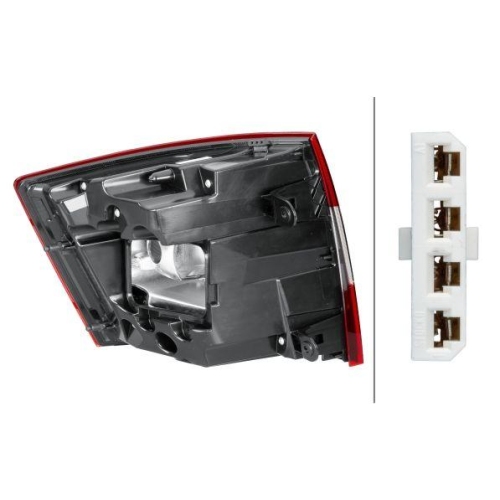 HELLA Heckleuchte 9EL 354 848-041 für SKODA VW, rechts