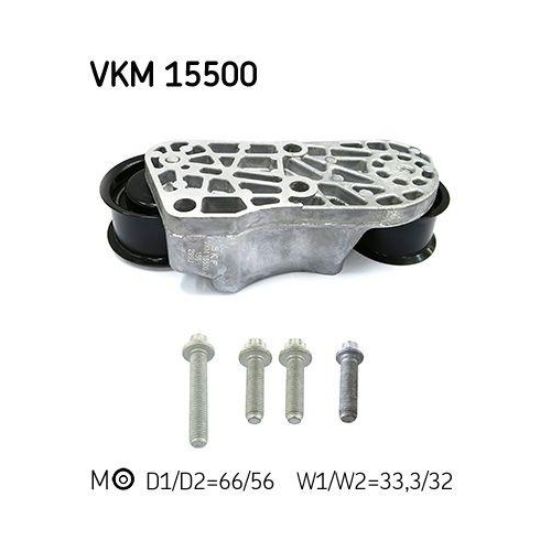 Spannrolle, Zahnriemen SKF VKM 15500 f&uuml;r OPEL VAUXHALL