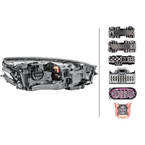 HELLA Hauptscheinwerfer 1EX 011 869-411 für AUDI VW, links