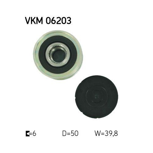 Generatorfreilauf SKF VKM 06203 f&uuml;r NISSAN