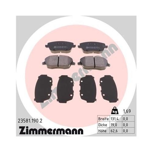 Bremsscheibe ZIMMERMANN 100.1235.20 COAT Z f&uuml;r VAG VW (FAW) VW (SVW) SKODA (SVW)