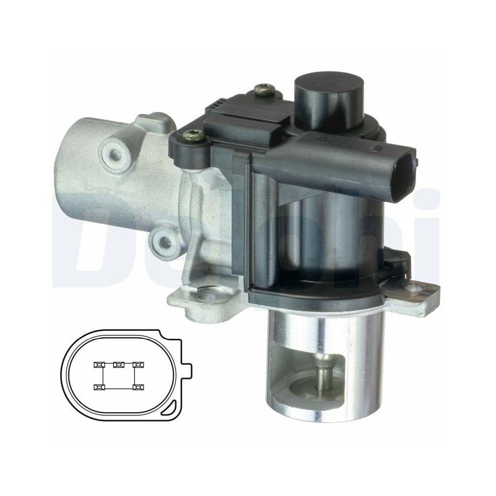 DELPHI EG10425-12B1 AGR-Ventil f&uuml;r NISSAN RENAULT DACIA HITACHI, oben, unten