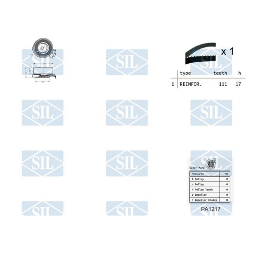 Wasserpumpe + Zahnriemensatz Saleri SIL K1PA1217 f&uuml;r OPEL VAUXHALL DAEWOO