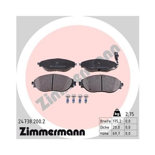Bremsscheibe ZIMMERMANN 600.3243.20 COAT Z f&uuml;r VAG, Vorderachse