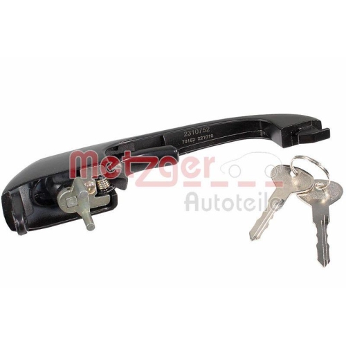 T&uuml;rau&szlig;engriff METZGER 2310752 f&uuml;r VW, f&uuml;r Fahrzeuge mit Doppelkabine, au&szlig;en
