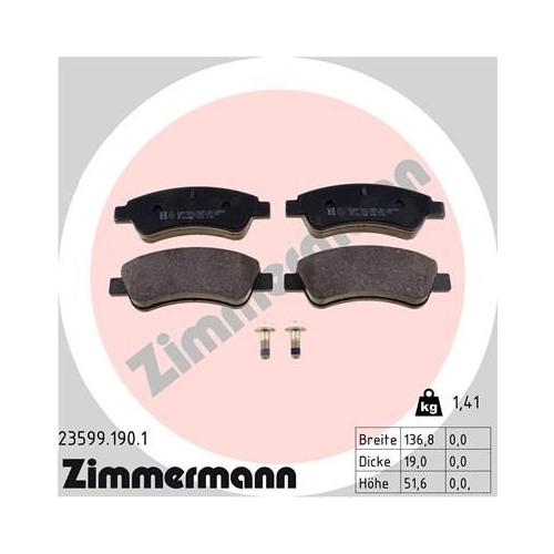 Bremsscheibe ZIMMERMANN 440.3105.20 COAT Z für OPEL CITROËN/PEUGEOT, Vorderachse
