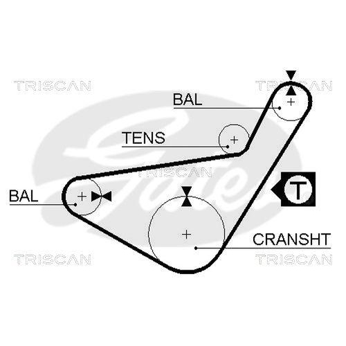 Zahnriemen TRISCAN 8645 5210 f&uuml;r MITSUBISHI HYUNDAI DANA