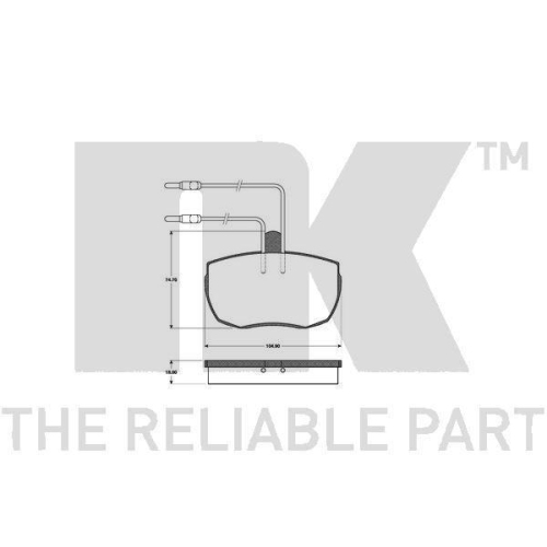 F&uuml;hrungsh&uuml;lse, Bremssattel NK 8947001 f&uuml;r, Vorderachse