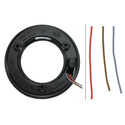 HELLA Heckleuchte 2SB 008 405-091 für AEBI DAF VOLVO AMMANN ROSENBAUER, links