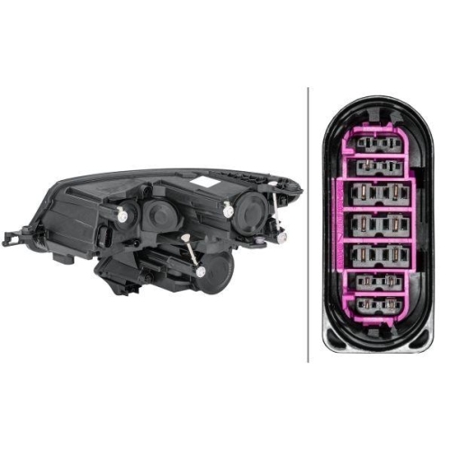 HELLA Hauptscheinwerfer 1LF 012 669-121 für SKODA, rechts