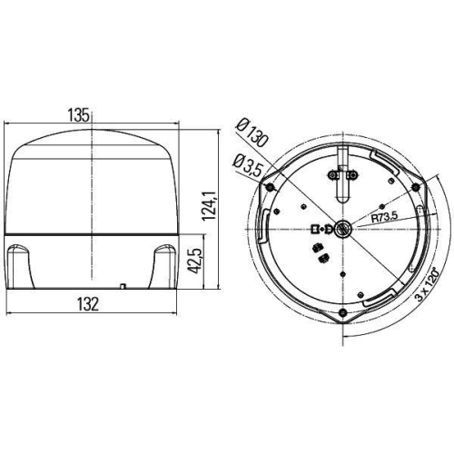 HELLA Rundumkennleuchte 2RL 010 979-101 für DAF