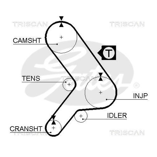 Zahnriemen TRISCAN 8645 5299 f&uuml;r CITRO&Euml;N FIAT PEUGEOT SUBARU DANA CHERY SPERANZA