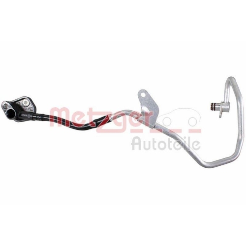 Kühlmittelrohrleitung METZGER 4010615 für MERCEDES-BENZ, Abgasturbolader, links