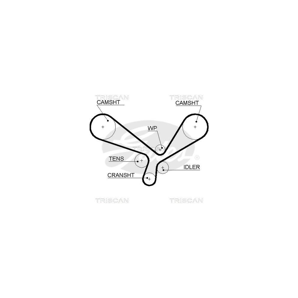Zahnriemen TRISCAN 8645 5557xs f&uuml;r AUDI SKODA VW