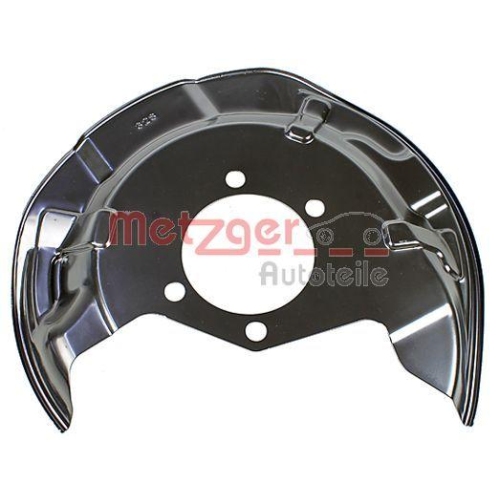 Spritzblech, Bremsscheibe METZGER 6115280 f&uuml;r NISSAN RENAULT, Hinterachse rechts