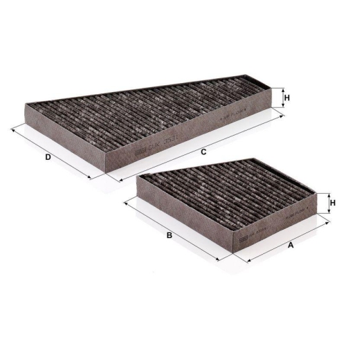 Filter, Innenraumluft MANN-FILTER CUK 35 000-2 f&uuml;r VAG