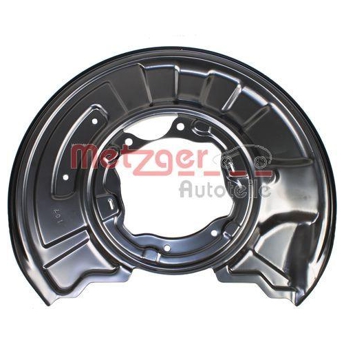 Spritzblech, Bremsscheibe METZGER 6115283 für MERCEDES-BENZ, Hinterachse links