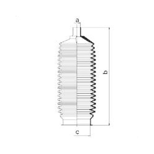 Faltenbalg, Lenkung SPIDAN 84075 f&uuml;r VOLVO, Vorderachse links