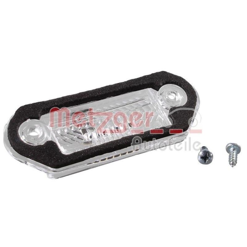 Lichtscheibe, Kennzeichenleuchte METZGER 2080032 für SKODA VW, links, rechts