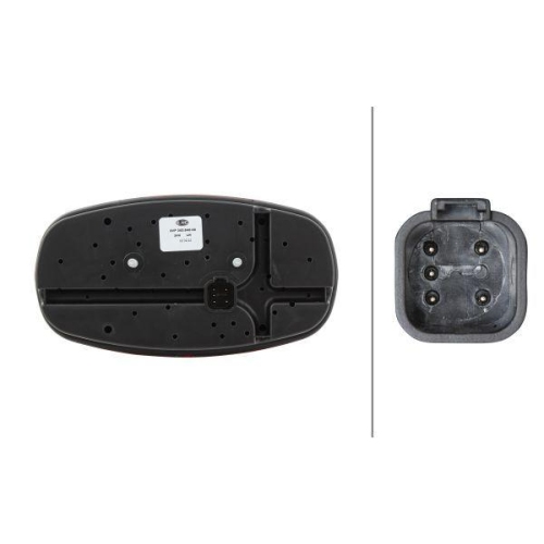 HELLA Heckleuchte 2VP 343 640-091 für DAF VOLVO AHLMANN PUTZMEISTER, links