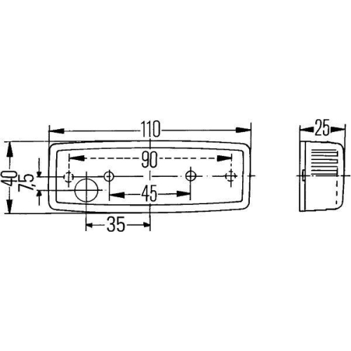 HELLA Positionsleuchte 2PF 006 717-011 f&uuml;r DAF FRUEHAUF MERCEDES-BENZ SCANIA
