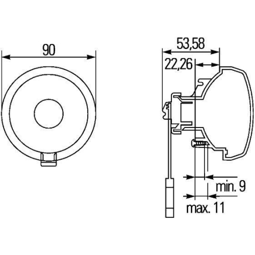 HELLA Tagfahrleuchte 2PT 965 039-171 f&uuml;r K&Auml;SSBOHRER EVOBUS JUNGHEINRICH
