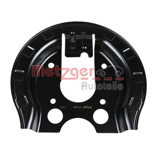 Spritzblech, Bremsscheibe METZGER 6115292 für CITROËN PEUGEOT, Hinterachse links