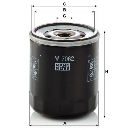 &Ouml;lfilter MANN-FILTER W 7062 f&uuml;r VAG