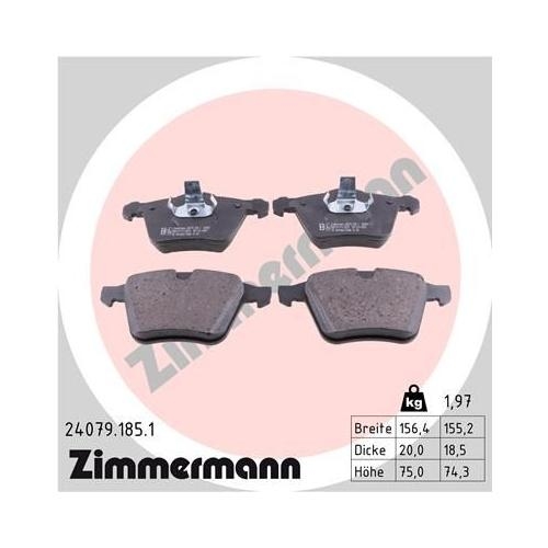 Bremsscheibe ZIMMERMANN 290.2264.20 COAT Z für JAGUAR, Vorderachse
