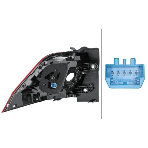 HELLA Heckleuchte 2SD 012 521-061 für VW, rechts