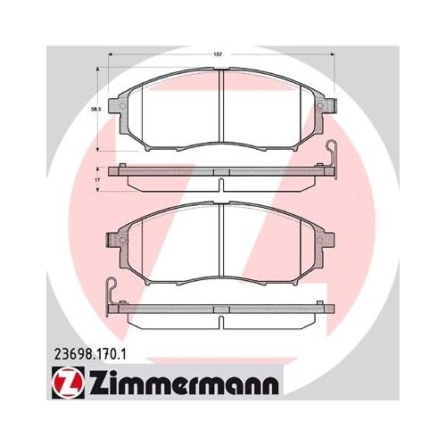Bremsscheibe ZIMMERMANN 200.2518.20 COAT Z für NISSAN NISSAN (DFAC), Vorderachse